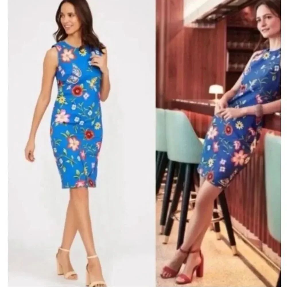 J.McLaughlin Belinda floral butterfly sleeveless dress size 0